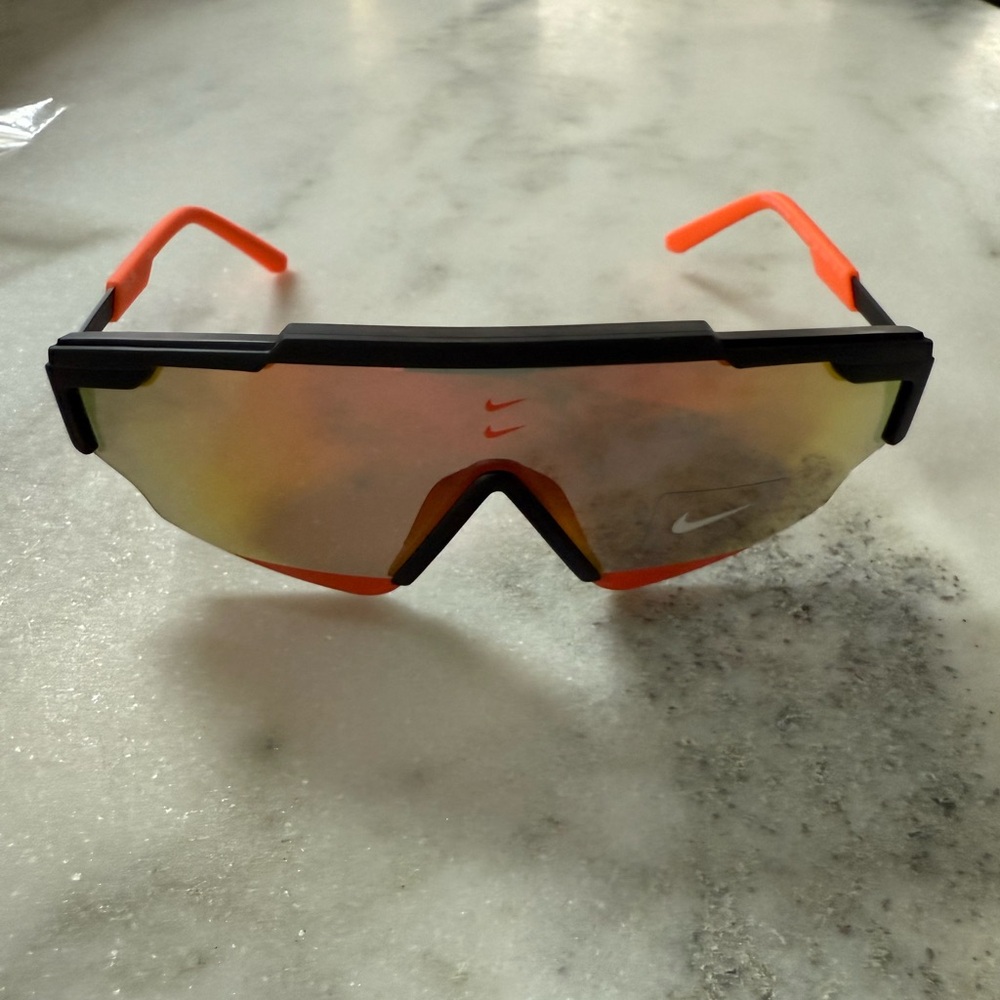 Nike Marquee Edge Black and Orange Sport Sunglasses